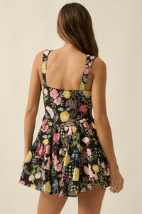 Party Pop Fruit & Floral-Print Tiered Ruffle Romper - ShopPromesa