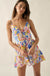 Barcelona Beauty Tile-Print Ruffle Tie-Front Romper - ShopPromesa