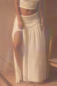 Breath of Air Cotton Gauze Drop-Waist Maxi Skort - ShopPromesa