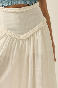 Breath of Air Cotton Gauze Drop-Waist Maxi Skort - ShopPromesa
