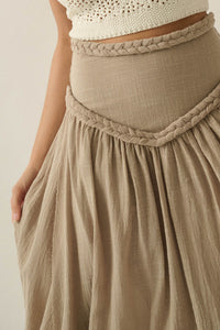 Breath of Air Cotton Gauze Drop-Waist Maxi Skort - ShopPromesa