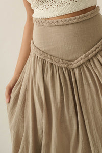 Breath of Air Cotton Gauze Drop-Waist Maxi Skort - ShopPromesa