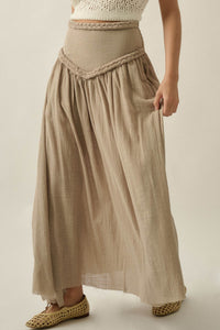 Breath of Air Cotton Gauze Drop-Waist Maxi Skort - ShopPromesa