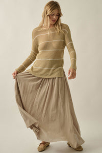 Breath of Air Cotton Gauze Drop-Waist Maxi Skort - ShopPromesa