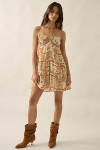 Lost Island Tropical-Print Smocked Tiered Romper - ShopPromesa