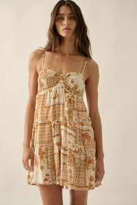 Lost Island Tropical-Print Smocked Tiered Romper - ShopPromesa