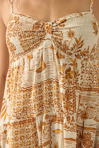 Lost Island Tropical-Print Smocked Tiered Romper - ShopPromesa