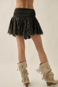 Surprise Me Floral Tulle Drop Waist Mini Skort - ShopPromesa