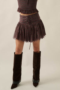 Adore Me Floral Tulle Layered Drop-Waist Mini Skort - ShopPromesa