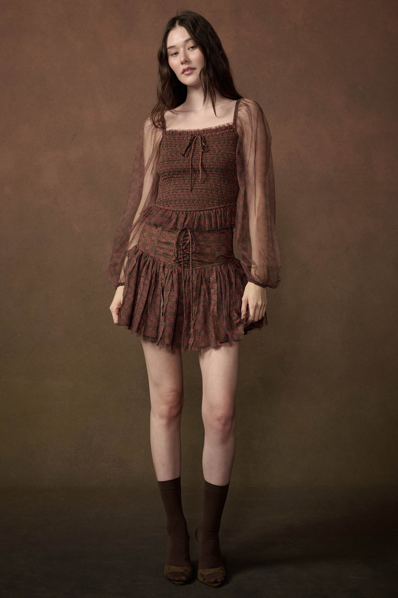 Adore Me Floral Tulle Layered Drop-Waist Mini Skort - ShopPromesa