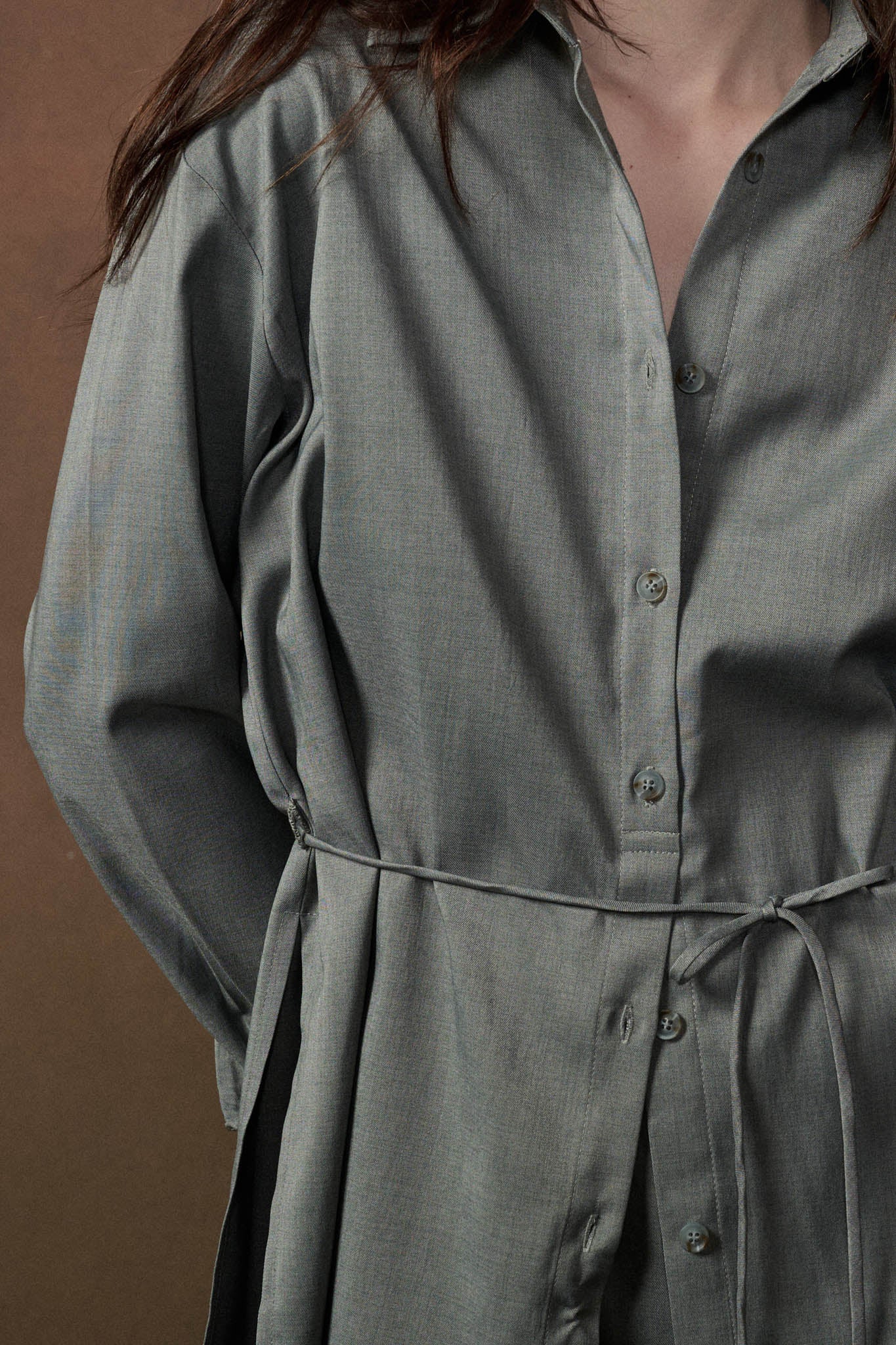 Street Smarts Stretch Twill Belted Shirt Romper - ShopPromesa