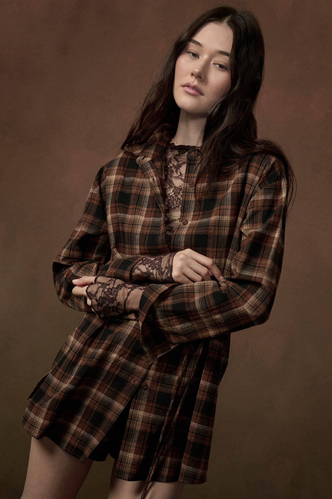 Breaking Plaid Button-Up Belted Shirt Romper - ShopPromesa