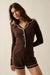 Piping Hot Solid Knit Half-Button Sweater Romper - ShopPromesa