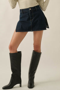 Jean Therapy High-Waist Denim Mini Skort - ShopPromesa