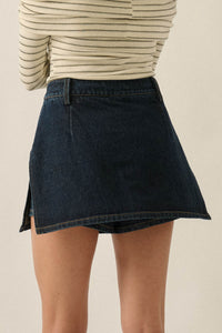 Jean Therapy High-Waist Denim Mini Skort - ShopPromesa
