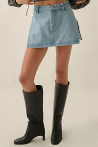 Jean Therapy High-Waist Denim Mini Skort - ShopPromesa