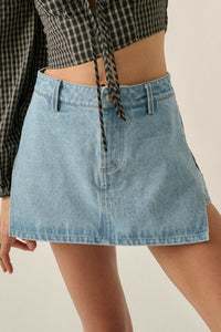 Jean Therapy High-Waist Denim Mini Skort - ShopPromesa