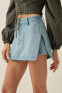 Jean Therapy High-Waist Denim Mini Skort - ShopPromesa