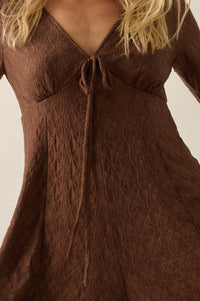 Just Lovely Floral Lace Long-Sleeve Babydoll Romper - ShopPromesa