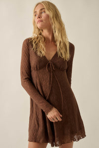 Just Lovely Floral Lace Long-Sleeve Babydoll Romper - ShopPromesa