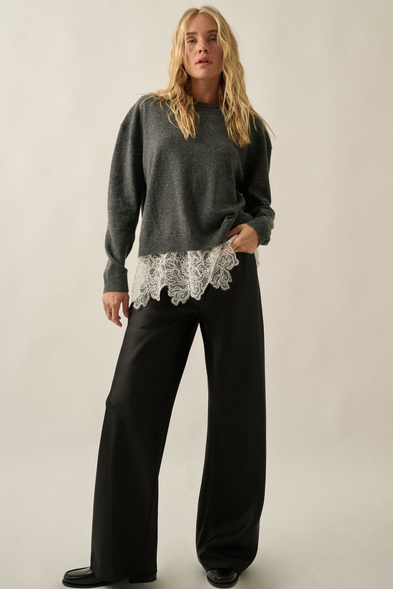 Living Luxe Satin Wide-Leg Elastic-Waist Pants - ShopPromesa
