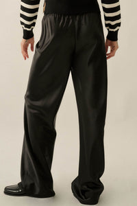Living Luxe Satin Wide-Leg Elastic-Waist Pants - ShopPromesa