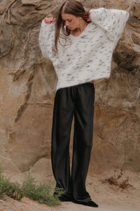 Living Luxe Satin Wide-Leg Elastic-Waist Pants - ShopPromesa