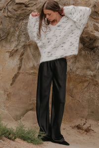 Living Luxe Satin Wide-Leg Elastic-Waist Pants - ShopPromesa