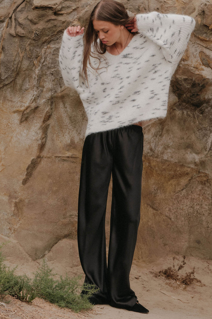 Living Luxe Satin Wide-Leg Elastic-Waist Pants - ShopPromesa