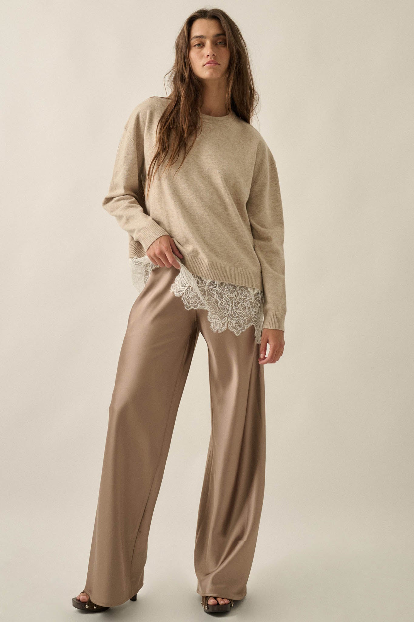 Living Luxe Satin Wide-Leg Elastic-Waist Pants - ShopPromesa