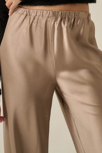 Living Luxe Satin Wide-Leg Elastic-Waist Pants - ShopPromesa