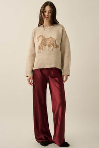 Living Luxe Satin Wide-Leg Elastic-Waist Pants - ShopPromesa