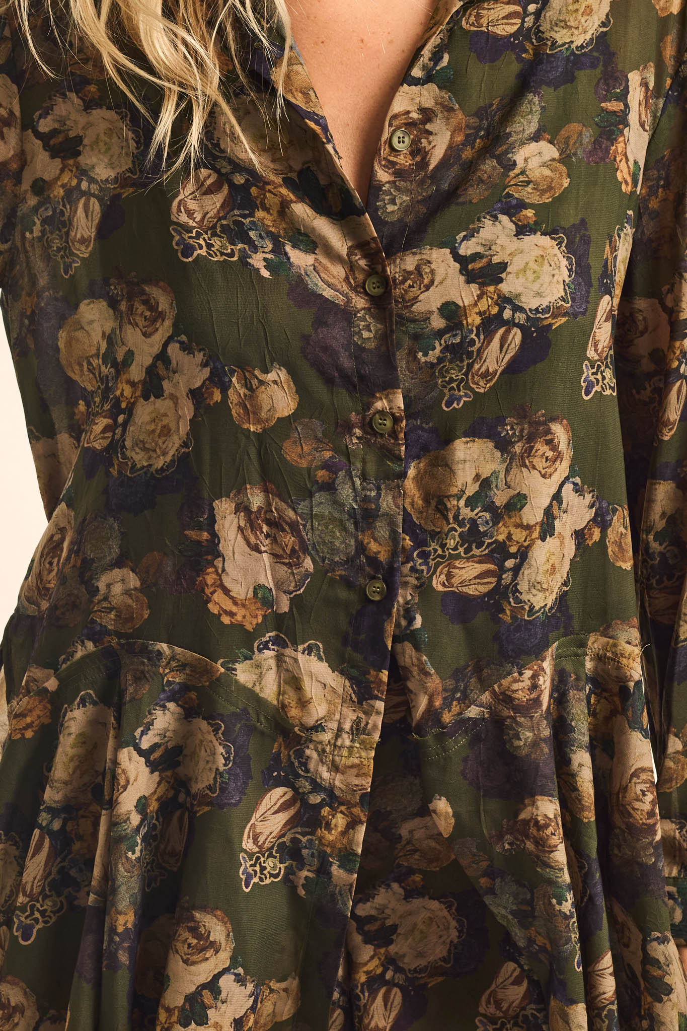 Truly Blessed Floral Button-Up Belted Shirt Romper - ShopPromesa