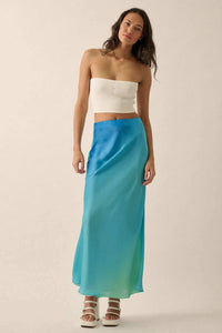 Made in the Shades Ombre Satin Maxi Skirt - ShopPromesa