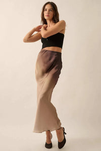Made in the Shades Ombre Satin Maxi Skirt - ShopPromesa