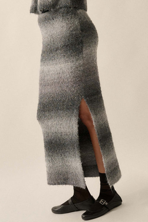 Hue Are You Ombre Knit Maxi Sweater Skirt - ShopPromesa