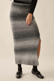 Hue Are You Ombre Knit Maxi Sweater Skirt - ShopPromesa