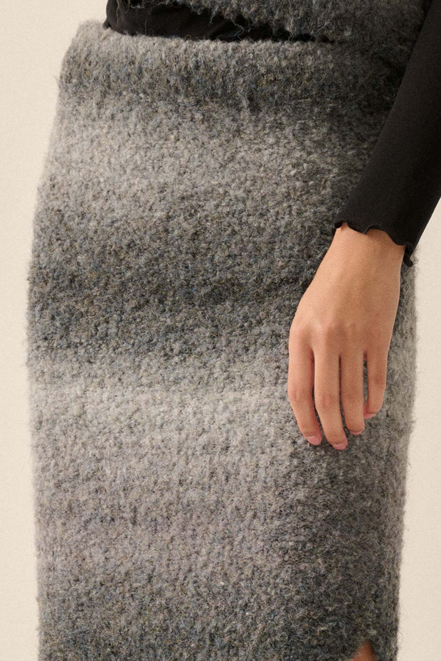 Hue Are You Ombre Knit Maxi Sweater Skirt - ShopPromesa