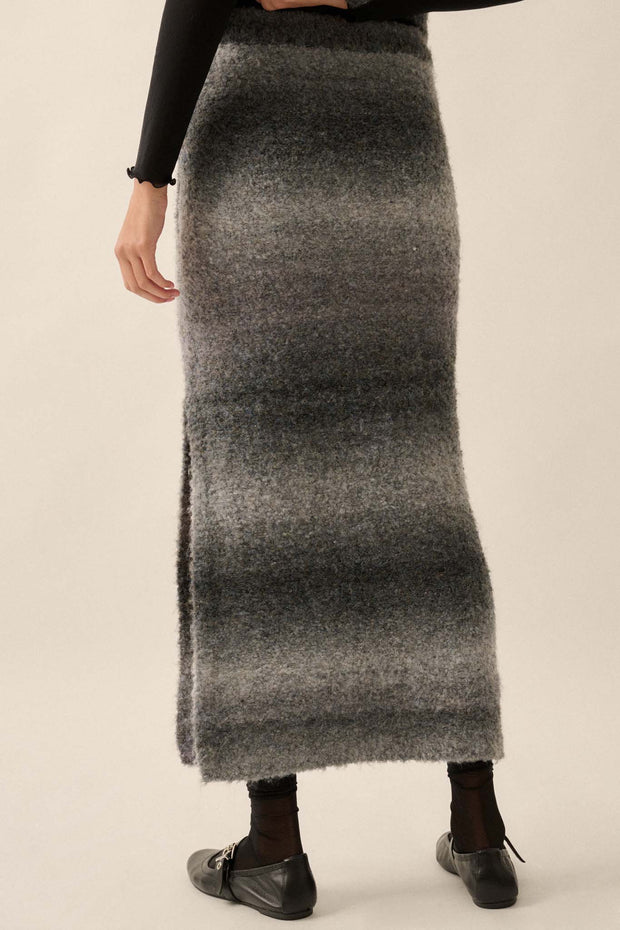 Hue Are You Ombre Knit Maxi Sweater Skirt - ShopPromesa