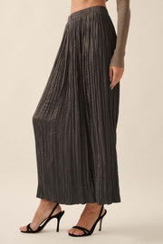 Luster of Luxury Pleated Textured Satin Maxi Skirt - ShopPromesa