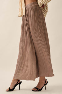 Luster of Luxury Pleated Textured Satin Maxi Skirt - ShopPromesa