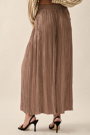 Luster of Luxury Pleated Textured Satin Maxi Skirt - ShopPromesa