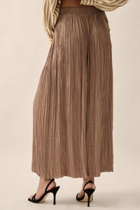 Luster of Luxury Pleated Textured Satin Maxi Skirt - ShopPromesa