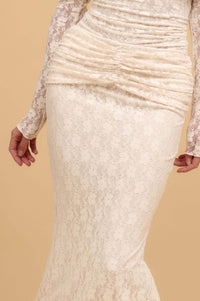 Under the Stars Studded Lace Mermaid Maxi Skirt - ShopPromesa