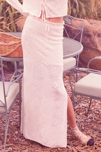 Flowers Forever Floral Jacquard Knit Maxi Skirt - ShopPromesa