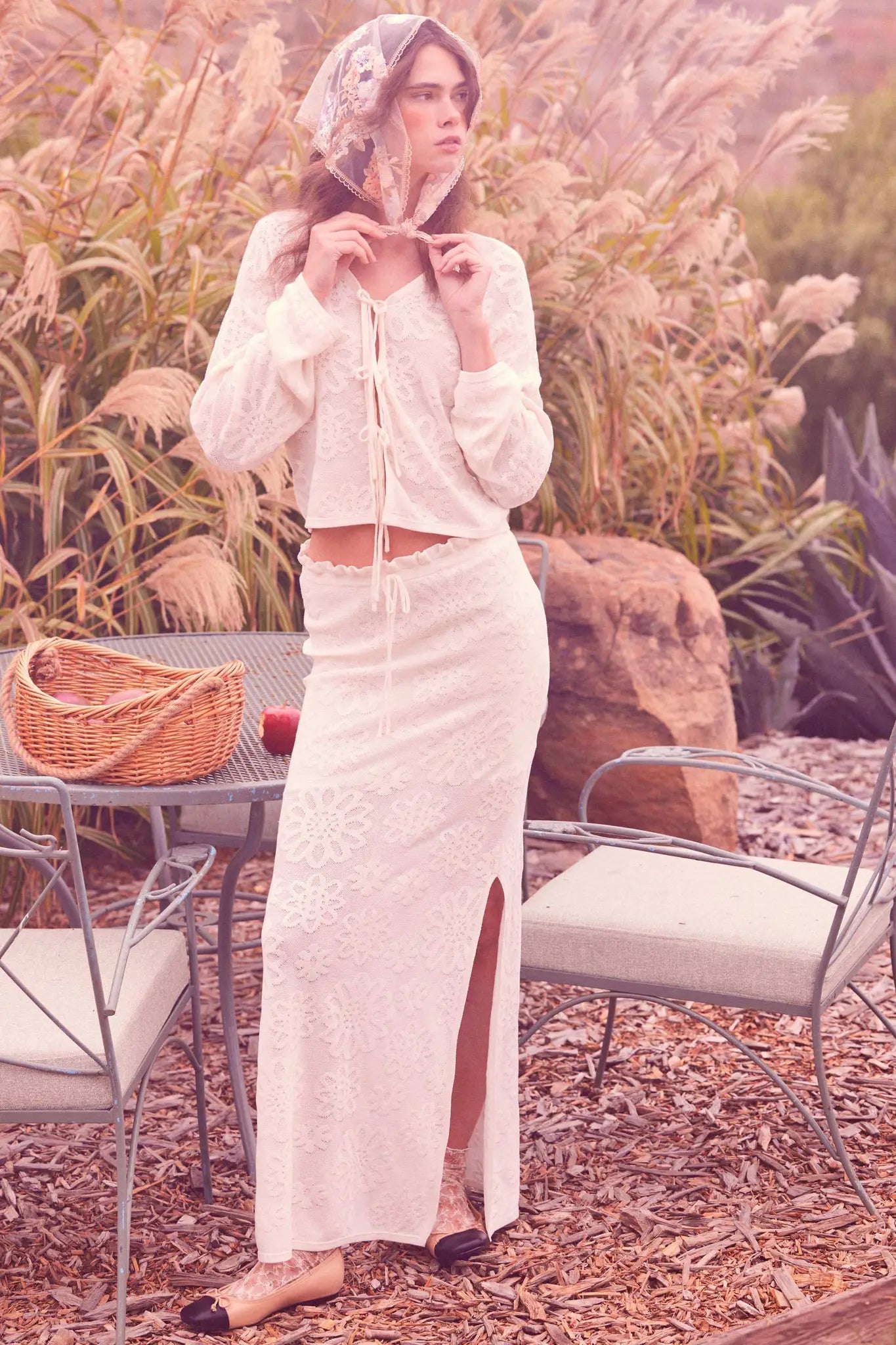 Flowers Forever Floral Jacquard Knit Maxi Skirt - ShopPromesa