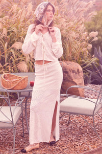 Flowers Forever Floral Jacquard Knit Maxi Skirt - ShopPromesa