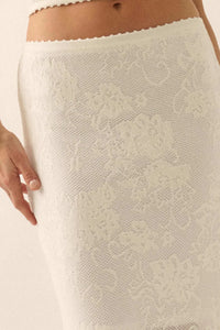 Beguiling Blooms Floral Lace Mermaid Maxi Skirt - ShopPromesa