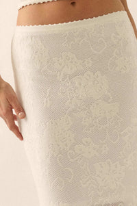 Beguiling Blooms Floral Lace Mermaid Maxi Skirt - ShopPromesa