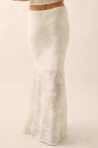 Beguiling Blooms Floral Lace Mermaid Maxi Skirt - ShopPromesa